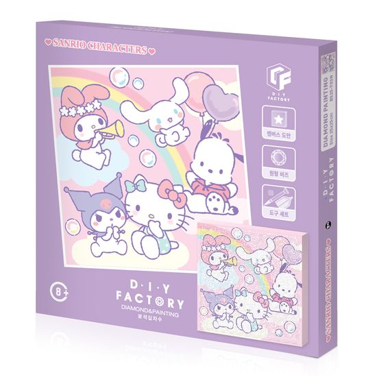 산리오 드림월드 보석십자수 캔버스25x25cm BS25-703N