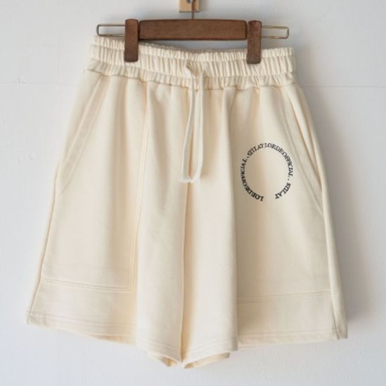 Sweat shorts emblem (ivory)