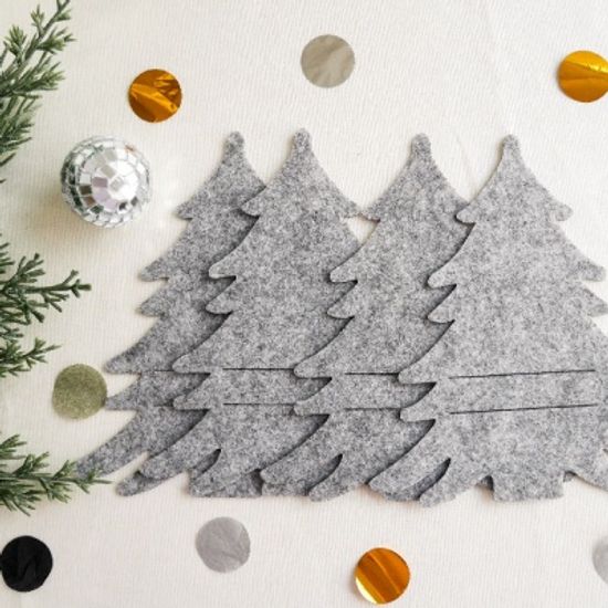 크리스마스 테이블 받침 데코 4P