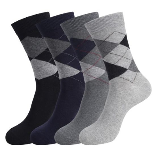 [쿠비카]신사 정장 아가일 패턴 중목 남성양말 L426