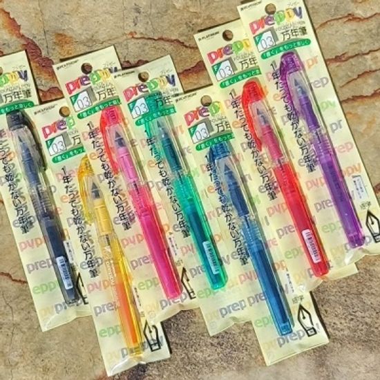 플래티넘 프레피 만년필 0.3mm F촉+카트리지(2본입)