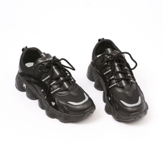 데이슈즈 어글리 슈즈 여성 메쉬 키높이 운동화 블랙