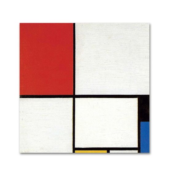 몬드리안 - 빨강, 검정, 파랑, 노랑의 구성