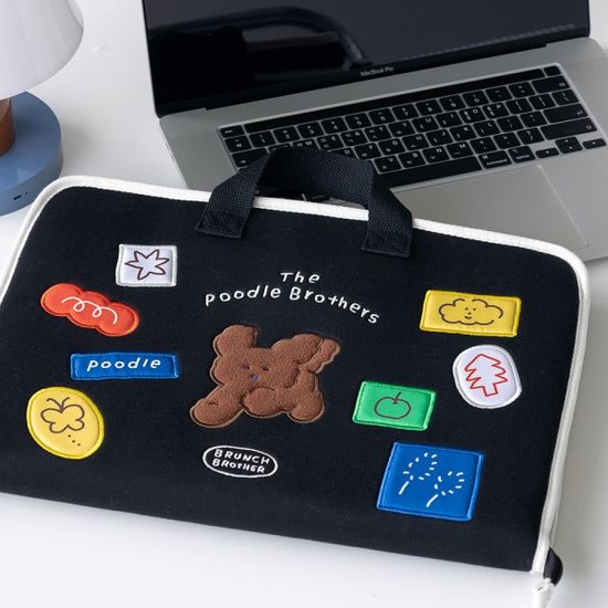Brunch Brother 푸들 오픈 노트북 파우치 15형