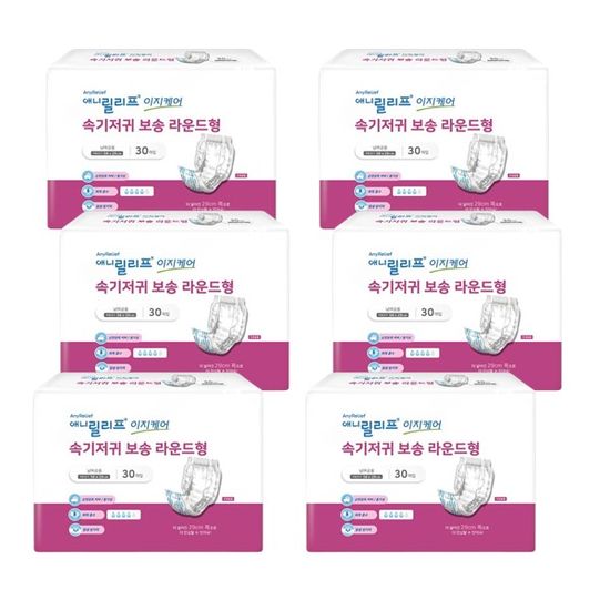 [성인기저귀]애니릴리프 속기저귀 라운드형(30P) 6팩