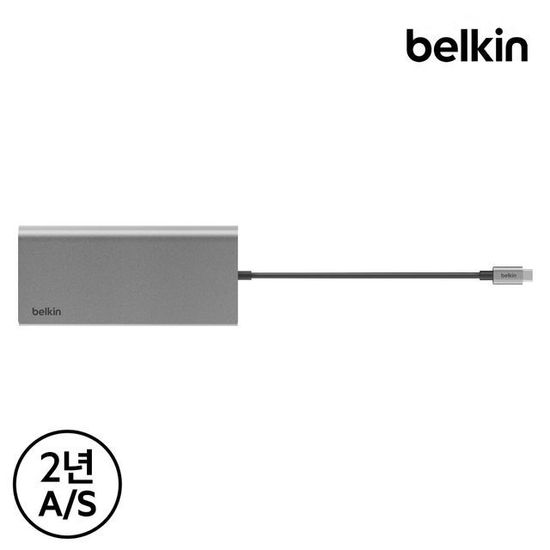 벨킨 8in1 듀얼 디스플레이 C타입 멀티 허브 INC015bt