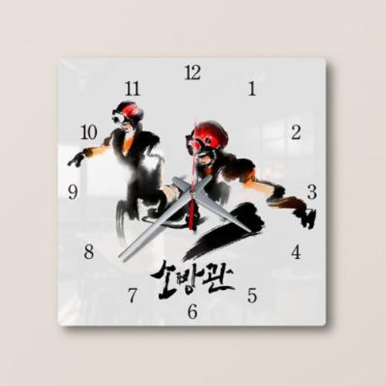 bf908-아크릴시계_영웅소방관(인명구조)