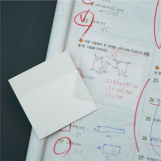 클리어 메모지 메모시트 50매
