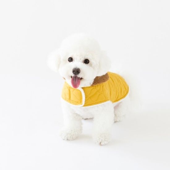 양면 퀼팅 코트(옐로우)