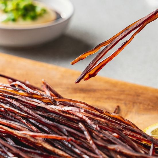 쫄깃 말랑 안주 오정 귀채 소면 쫄쫄이 블랙 500g