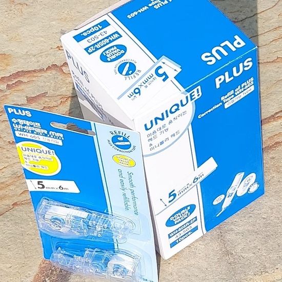 플러스 펜타입 수정테이프 WH-605+리필 2p 1Box(20개)