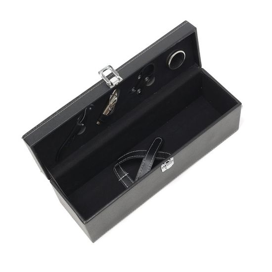 비노바인 가죽 와인케이스 캠핑 와인 캐링백 1구 블랙