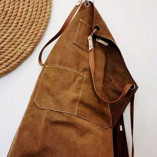 3포켓 캔버스 앞치마 빈티지 앞치마 카페 공방 미용실