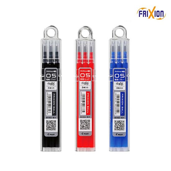 파이롯트 프릭션 노크 단색 볼펜 리필심 0.5mm 3본입