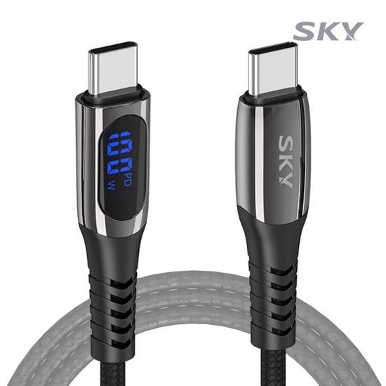 스카이 100W PD C to C타입 LED 고속충전 케이블