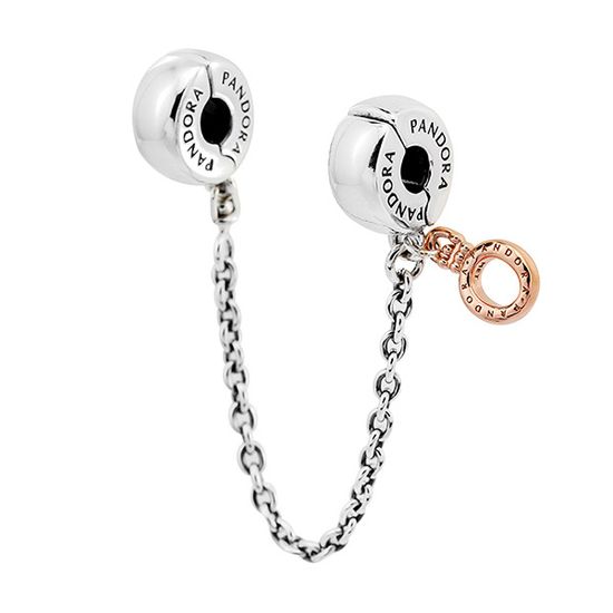 판도라 로즈 댕글 O 세이프티 체인 클립 참 788313