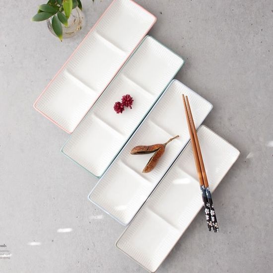 [유한세라믹] 메레신 마인드터치 3칸 나눔접시