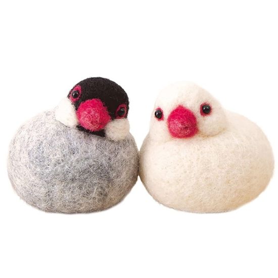 하마나카 앵문조와 백문조 키트 양모펠트