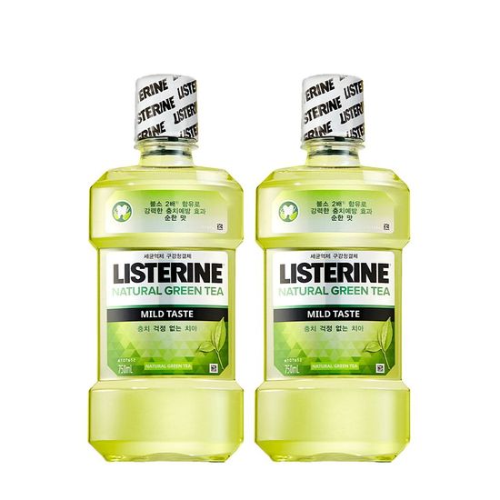 리스테린 750ml x 2개 내추럴 그린티(마일드) 대용량(WC54BF5)