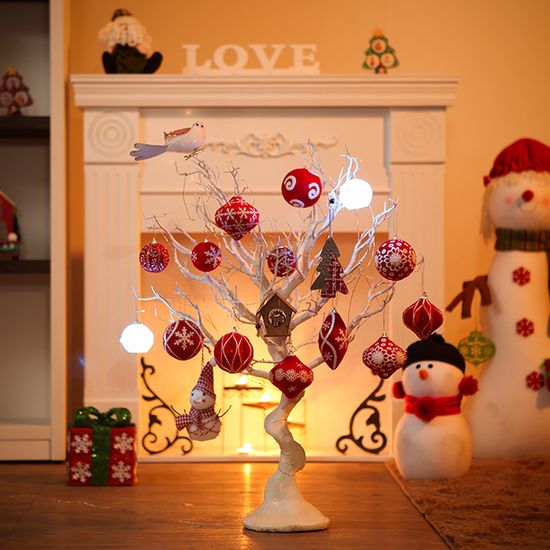 [도토로]75cm 화이트 레드볼 풀세트트리