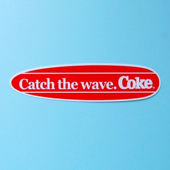 [코카콜라]로고 스티커(Catch the wave)