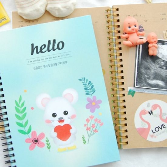 행복한 쥐 임신초음파앨범/태교앨범