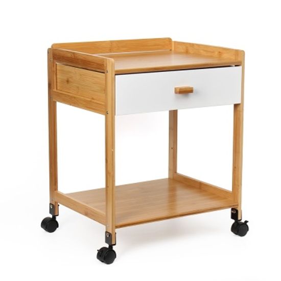 자연가구 대나무 이동식 협탁 공간 침대 소파옆서랍장