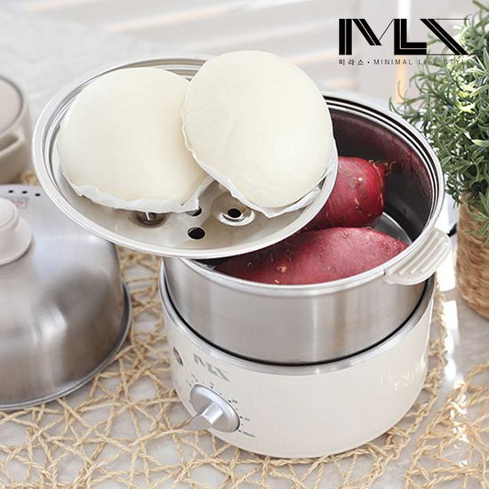 미라스 스텐2단 계란찜기 멀티쿠커 전기찜기 MS-600SA