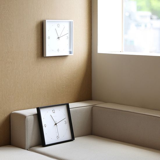 무아스 모던프레임 스퀘어 무소음 벽시계 거실시계