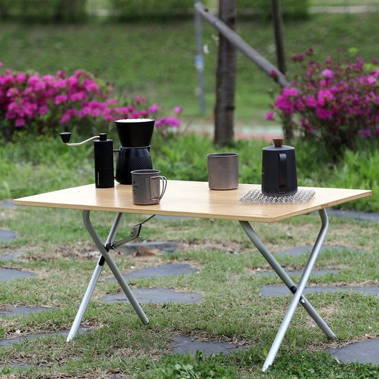 [캠핑덕] 원액션 뱀부 캠핑 테이블 