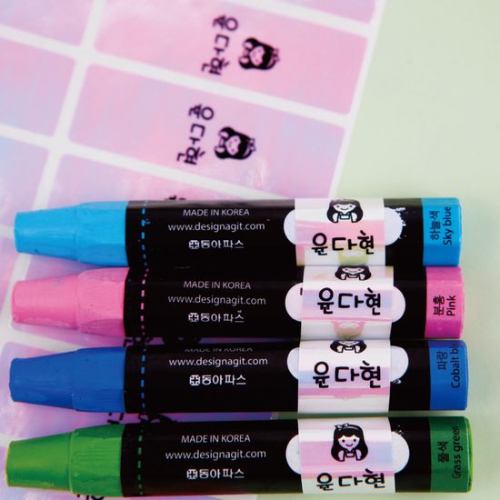 플레인 핑크홀로그램 대형필기구용