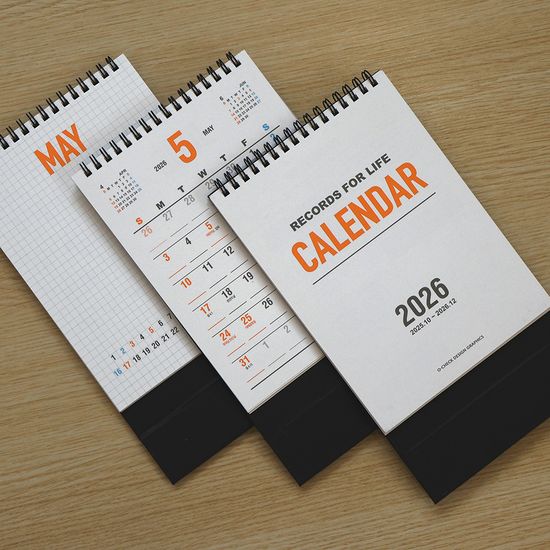 오첵 2026년 15개월 탁상 달력 레트로