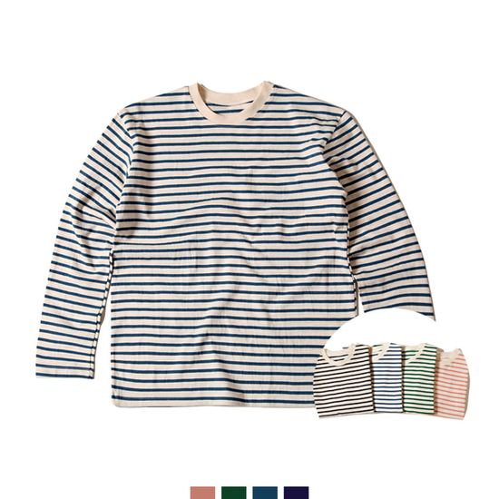 스트라이프 긴팔티 남녀공용 4COLOR 데일리 티셔츠