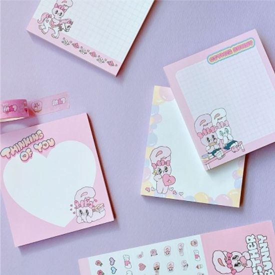 에스더버니 버블리 메모패드(8디자인 1세트 랜덤)