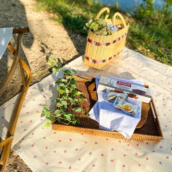 홀리데이 방수 캠핑 피크닉 매트 돗자리-자두노랑