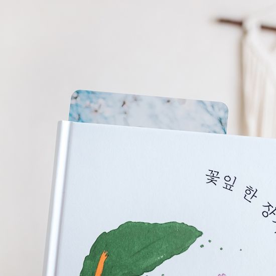 꽃의 향연 투명 책갈피 북마크 (2개1세트)