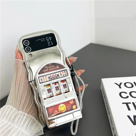 갤럭시 z플립 3 4 5 슬롯 머신 장난감 스트랩 케이스