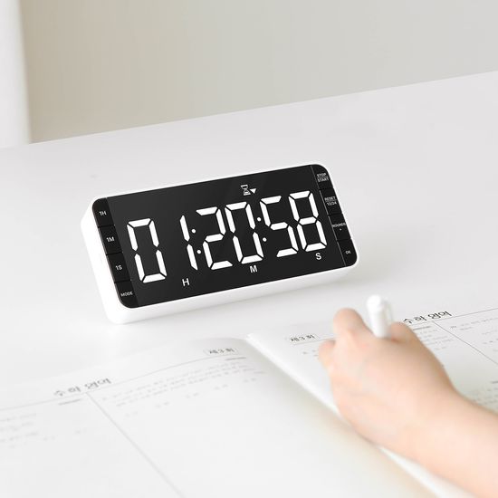무아스 빅스퀘어 LED 타이머 시계 뽀모도로 디지털 