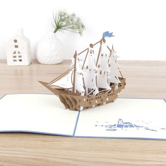 종이로예쁜 입체팝업카드 스페인해적선