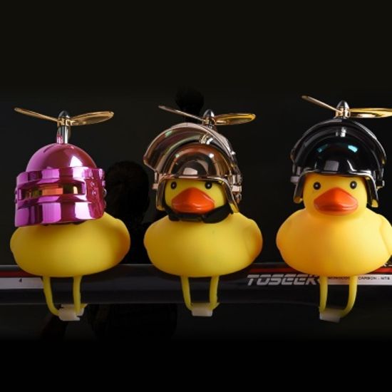 오리러버덕 프로펠러 헬멧 자전거 라이트 벨_골드C027