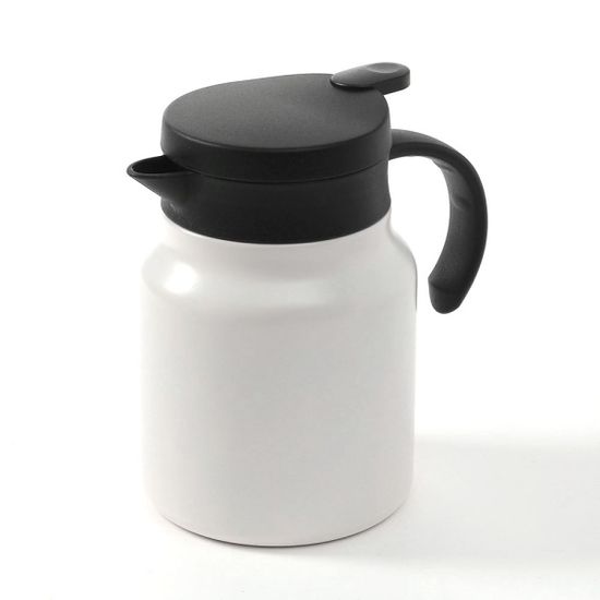 티웨어 이중진공 보온주전자(900ml) (화이트) 차포트