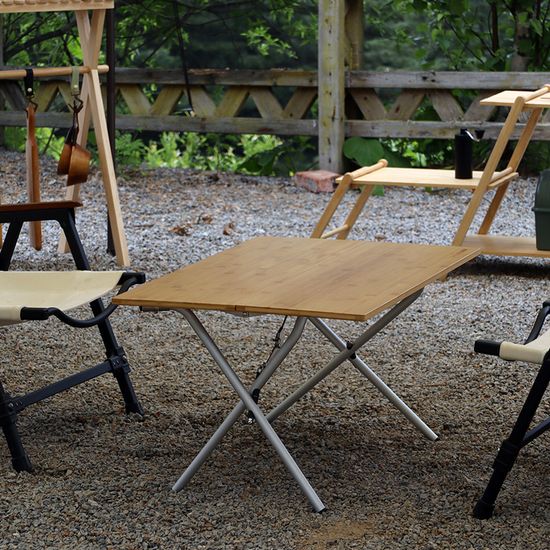 [캠핑덕] 원액션 뱀부 캠핑 테이블 