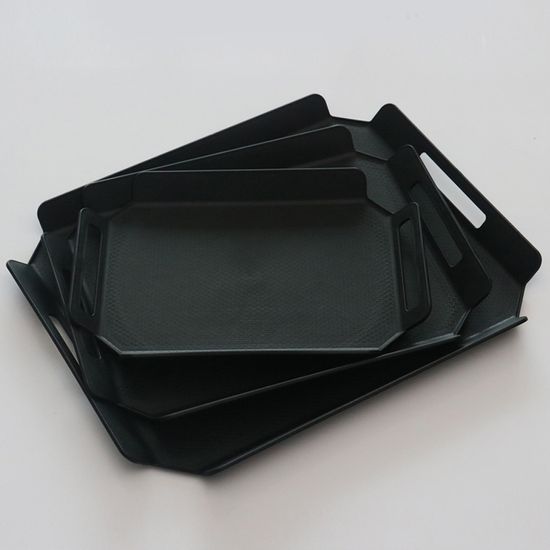 리모트 손잡이 홈 카페 논슬립 쟁반 트레이 3종 세트