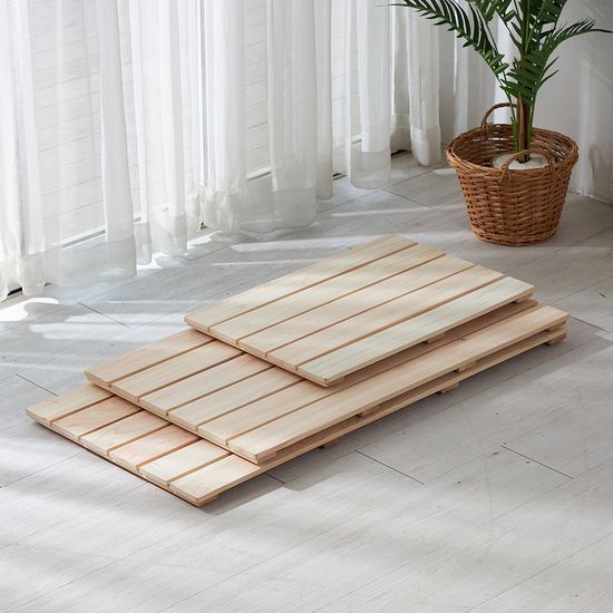 프리미엄 편백나무 자연 원목 나무 베란다 욕실발판