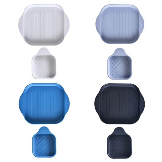 국산 BPA FREE 사각 플레이트+앞접시(소스볼) 8P 세트