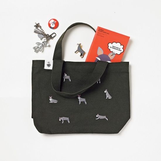 도시락 자수에코백 Schnauzer