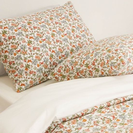 마리 플라워 베개커버-화이트