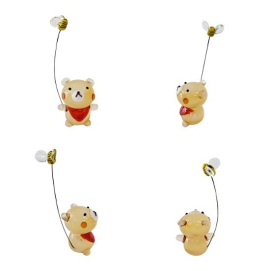 유리 미니어쳐 꿀벌과 곰돌이