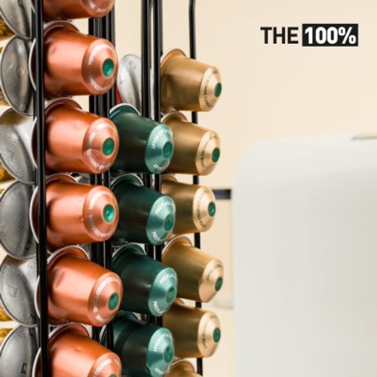 THE100% 네스프레소 호환 캡슐커피 보관함 3열 그랜드타워 60구 홀더 거치대