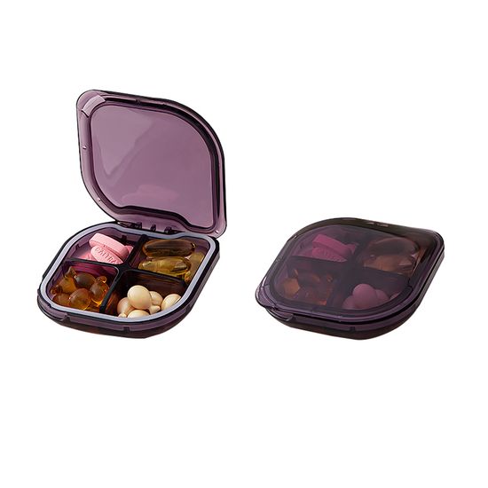 PH 휴대용 폴리카보네이트 4칸 소품 약통 5035